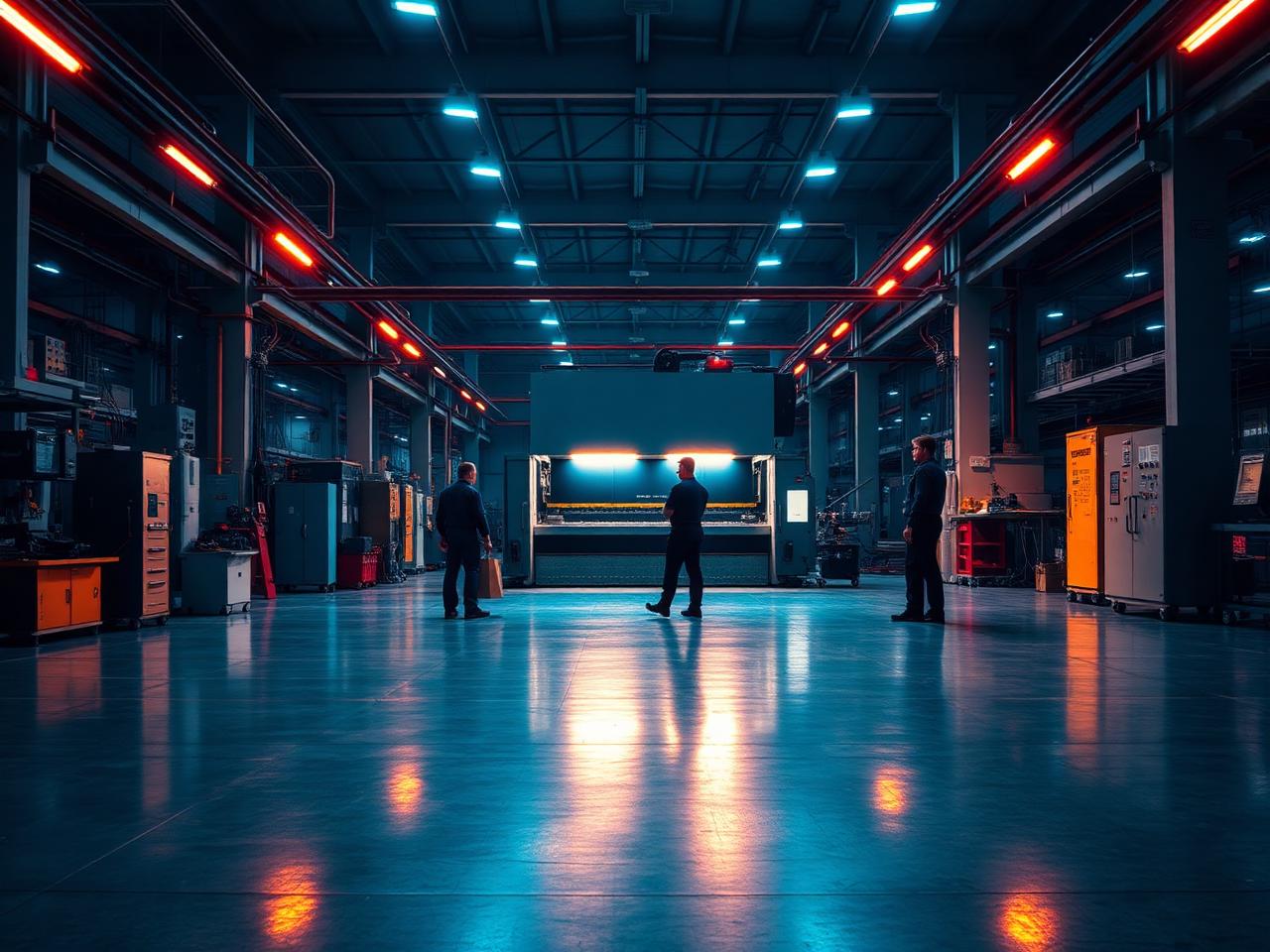CNC press brake facility floor